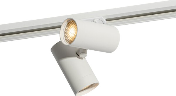 Nowoczesny system oświetleniowy szynowy z 3 reflektorami białymi 1-fazowymi - Iconic Scopio