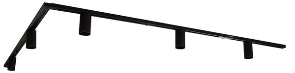 Nowoczesny system szynowy z 5 czarnymi reflektorami 1-fazowymi GU10 50mm - Iconic Ruby Honey