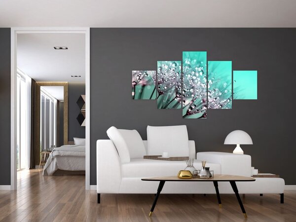 Obraz - zroszona roślina (125x70 cm)