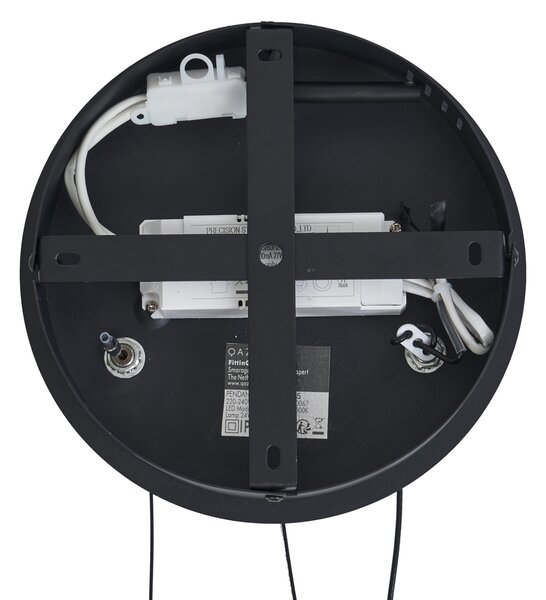 Nowoczesna lampa wisząca czarna 59 cm z LED z 3-stopniową regulacją ściemniania - Żyrandol Anello