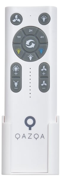 Czarny wentylator sufitowy z nadrukiem drewna 132 cm z LED ściemnialny z pilotem - Joly