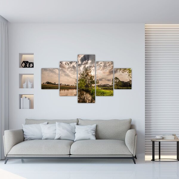 Obraz natury z promieniami (125x70 cm)
