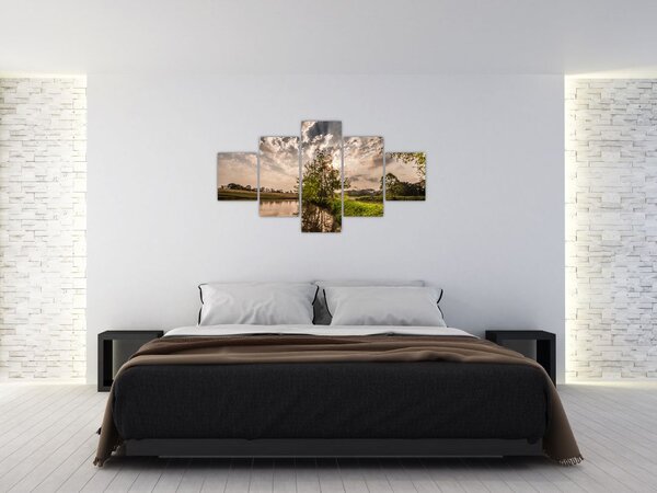 Obraz natury z promieniami (125x70 cm)