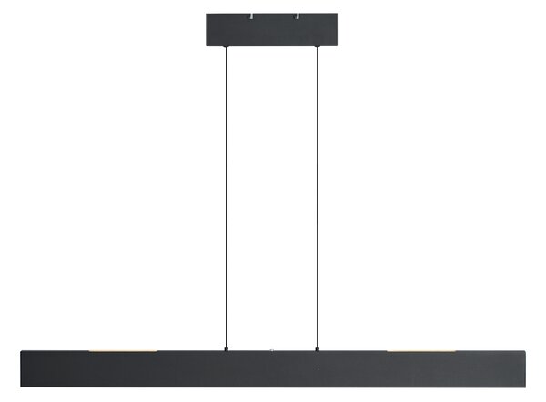 Nowoczesna lampa wisząca czarna z wbudowanymi diodami LED z 3-stopniową regulacją jasności Easylift - Straight