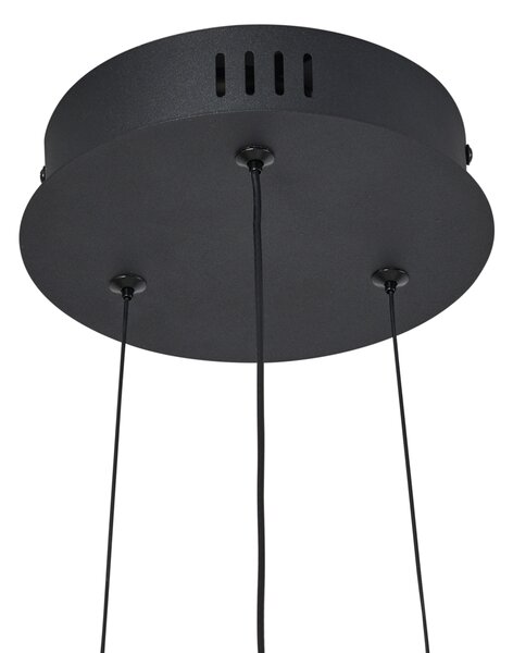 Designerska lampa wisząca czarno-przezroczysta z 3-stopniową regulacją ściemniania - Scacrylic