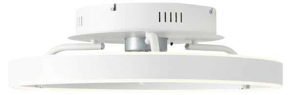Wentylator sufitowy biały 50 cm z LED z funkcją ściemniania i pilotem - Maddy