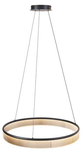 Nowoczesna lampa wisząca czarna 78 cm z LED z 3-stopniowym ściemnianiem - Żyrandol Anello