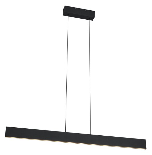 Nowoczesna lampa wisząca czarna z wbudowanymi diodami LED z 3-stopniową regulacją jasności Easylift - Straight