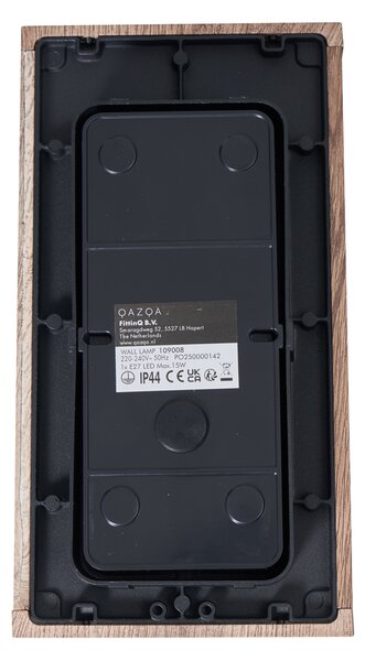 Industrialny kinkiet z nadrukiem drewna 26 cm IP44 - Charlois