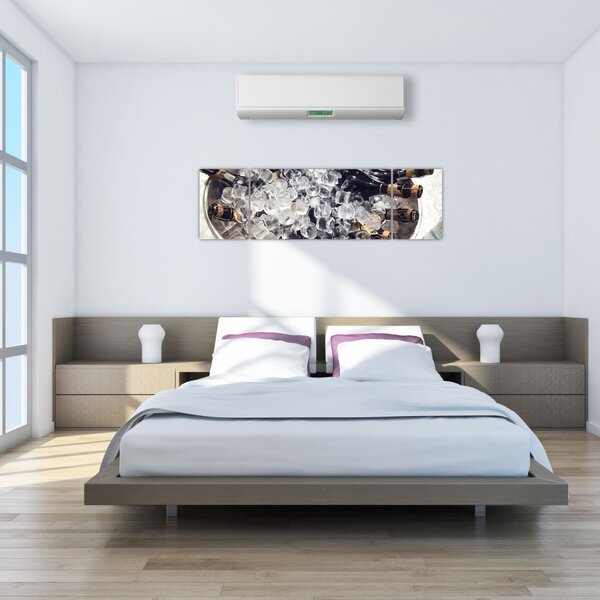 Obraz - szampan w lodzie (170x50 cm)