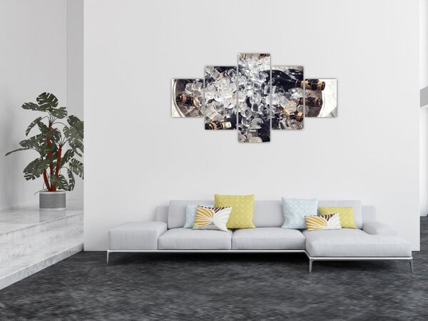 Obraz - szampan w lodzie (125x70 cm)