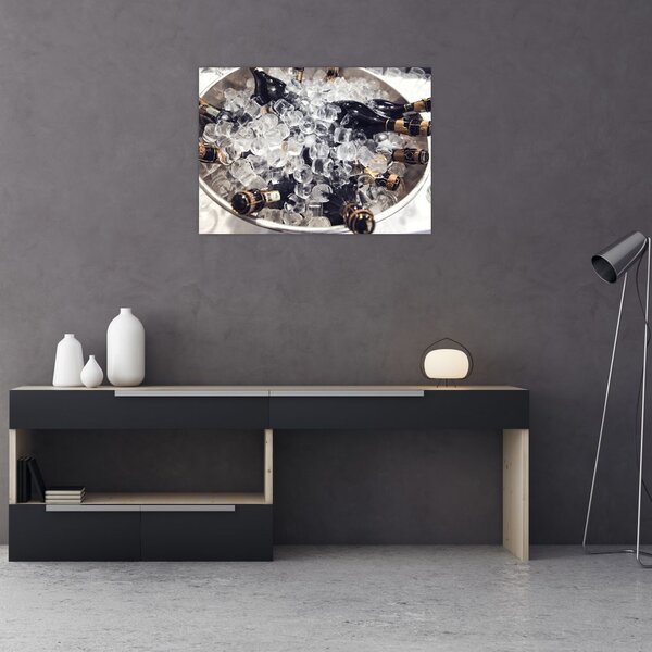 Obraz - szampan w lodzie (70x50 cm)
