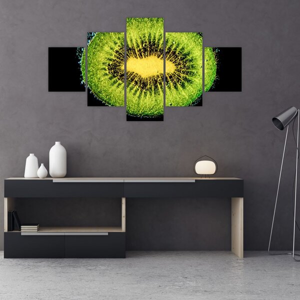 Obraz - szczegół kiwi w wodzie (125x70 cm)