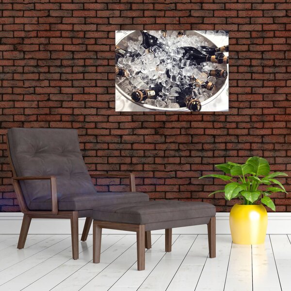 Obraz - szampan w lodzie (70x50 cm)