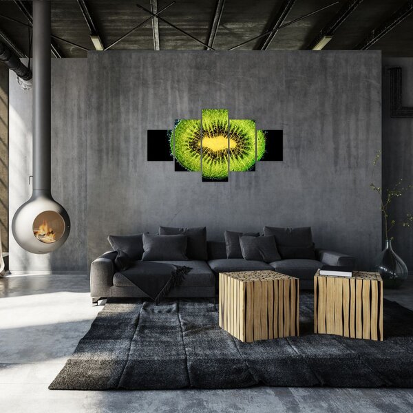 Obraz - szczegół kiwi w wodzie (125x70 cm)