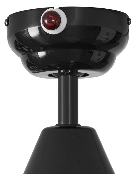 Czarny wentylator sufitowy 132 cm z LED i pilotem - Cool Anello