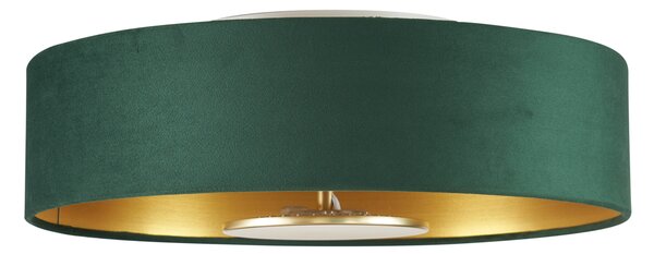 Nowoczesna lampa sufitowa zielony aksamit z LED z 3-stopniową regulacją ściemniania - Bredow