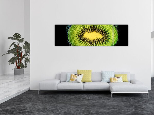 Obraz - szczegół kiwi w wodzie (170x50 cm)