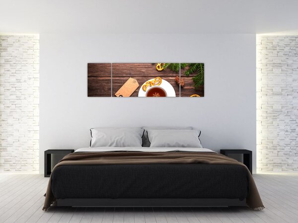 Obraz - kubek z dekoracjami (170x50 cm)