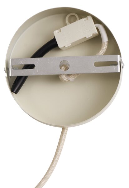 Retrowlana lampa wisząca beżowa z matowym szkłem - Fedde