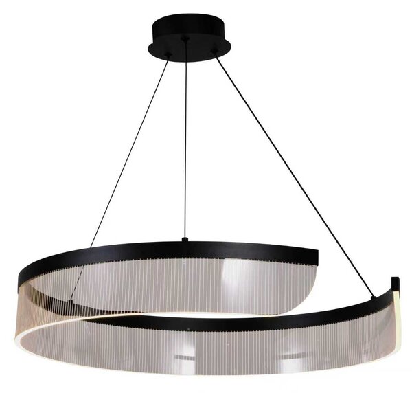 Stalacti – lampa wisząca 60 cm okrągła LED 24W nowoczesna czarny