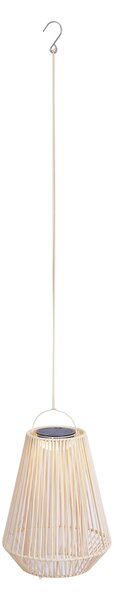 Lampa stołowa w stylu bohemy beżowa z LED, 3-stopniowy ściemniacz, IP54, ładowana solarnie - Duca