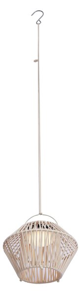 Lampa stołowa w stylu bohemy beżowa z LED, 3-stopniowy ściemniacz, IP54, ładowana solarnie - Duco