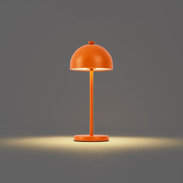 Lampa stołowa pomarańczowa z LED IP54 ładowalna ze stacją ładującą - Squirrel