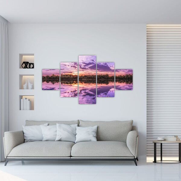 Obraz fioletowego nieba (125x70 cm)