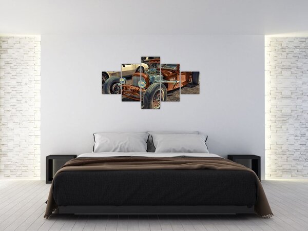 Obraz brązowego samochodu (125x70 cm)