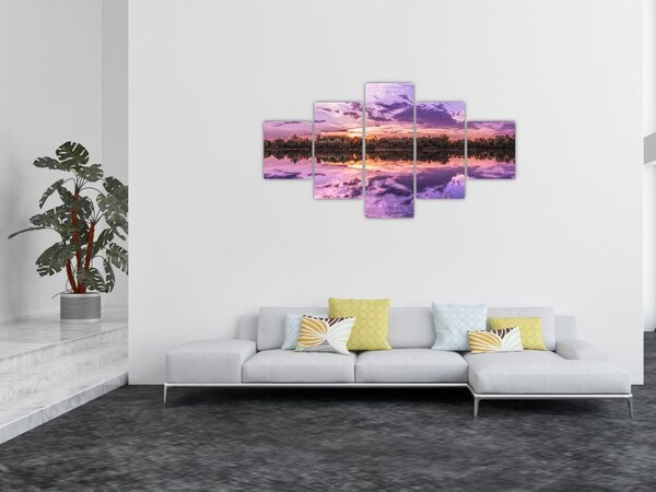 Obraz fioletowego nieba (125x70 cm)