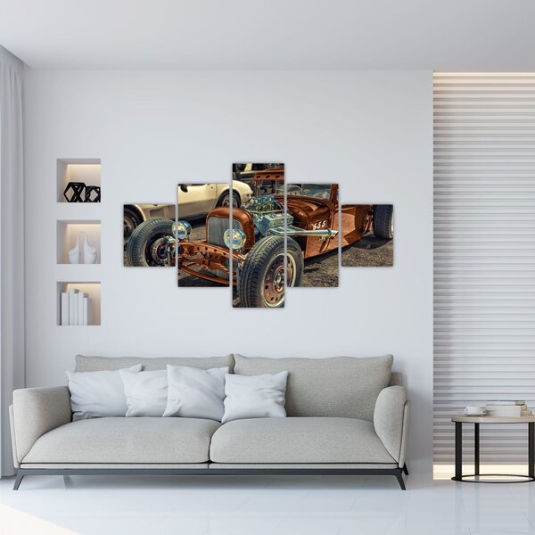 Obraz brązowego samochodu (125x70 cm)
