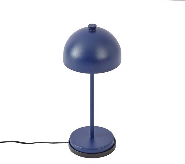 Lampa stołowa niebieska z LED IP54, ładowalna ze stacją ładującą - Squirrel