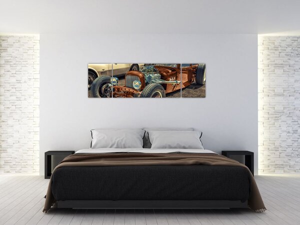 Obraz brązowego samochodu (170x50 cm)