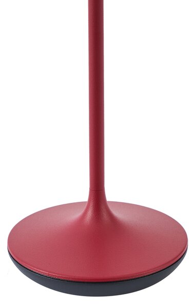 Lampa stołowa czerwona z LED IP65, ładowalna ze stacją ładującą - Treble