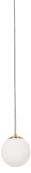 Lampa wisząca w stylu Art Deco złota z opalowym szkłem z adapterem szynowym białym 1-fazowa - Iconic Flore