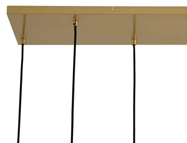 Lampa wisząca w stylu Art Deco złota z tęczowym szkłem 8-źródłowa - Sandra