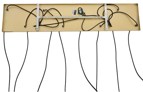 Lampa wisząca w stylu Art Deco złota z tęczowym szkłem 8-źródłowa - Sandra