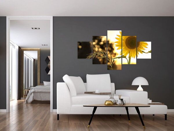 Obraz słonecznika (125x70 cm)