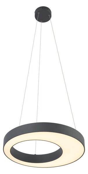 Nowoczesna lampa wisząca czarna 50 cm z wbudowaną diodą LED z 3-stopniową regulacją ściemniania - Organici