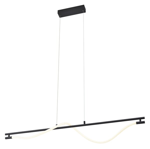 Nowoczesna lampa wisząca czarna z wbudowaną diodą LED z 3-stopniową regulacją ściemniania - Twirl