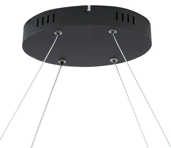 Skandynawska lampa wisząca czarna 110 cm z LED z 3-stopniową regulacją ściemniania - Circuit