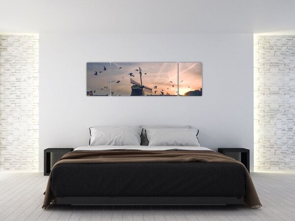 Obraz wiatraka (170x50 cm)