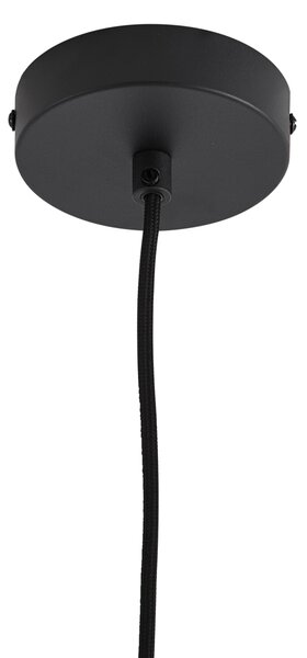 Designerska lampa wisząca czarna ze szkłem tęczowym 20 cm - Mallon