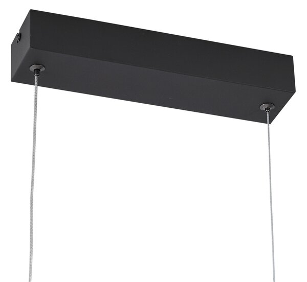 Nowoczesna lampa wisząca czarna z wbudowaną diodą LED z 3-stopniową regulacją ściemniania - Twirl