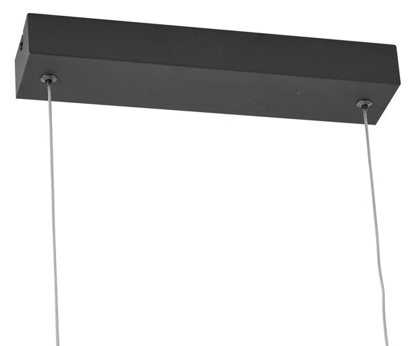 Designerska lampa wisząca czarna 100 cm z LED z 3-stopniową regulacją ściemniania - Wokkel