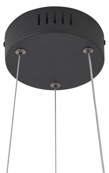 Skandynawska lampa wisząca czarna 72 cm z LED z 3-stopniową regulacją ściemniania - Circuit