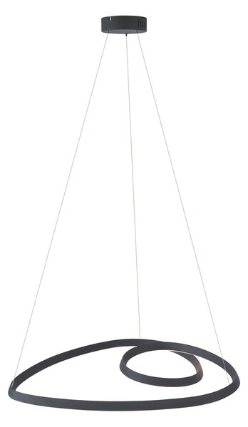 Skandynawska lampa wisząca czarna 72 cm z LED z 3-stopniową regulacją ściemniania - Circuit