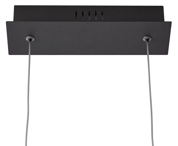 Designerska lampa wisząca czarna 110 cm z wbudowanymi diodami LED z 3-stopniową regulacją ściemniania - Wokkel
