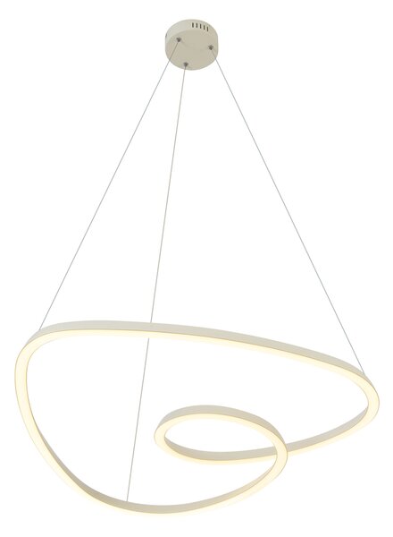 Skandynawska lampa wisząca beżowa 72 cm z LED z 3-stopniową regulacją ściemniania - Circuit